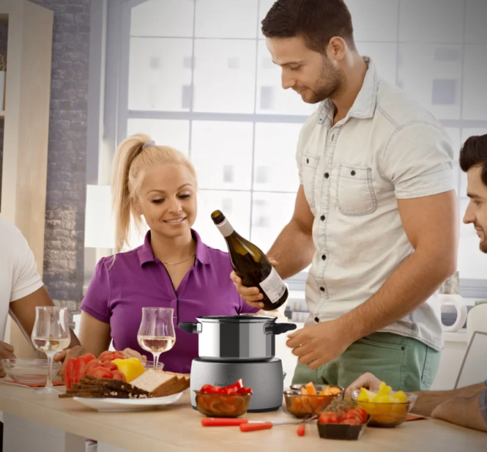 Classic Cuisine Stainless Steel Fondue Set - Image 4