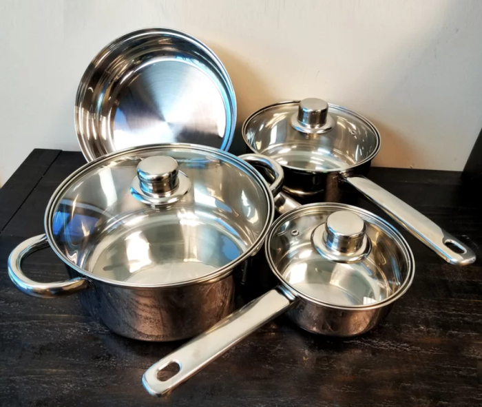 Gibson 7-Piece Stainless Steel Cookware Set - Image 3