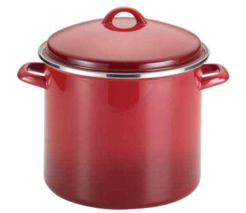 Rachael Ray Enamel on Steel 12-Quart Stockpot with Lid