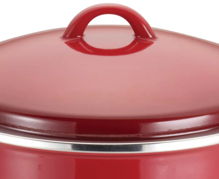 Rachael Ray Enamel on Steel 12-Quart Stockpot with Lid - Image 3
