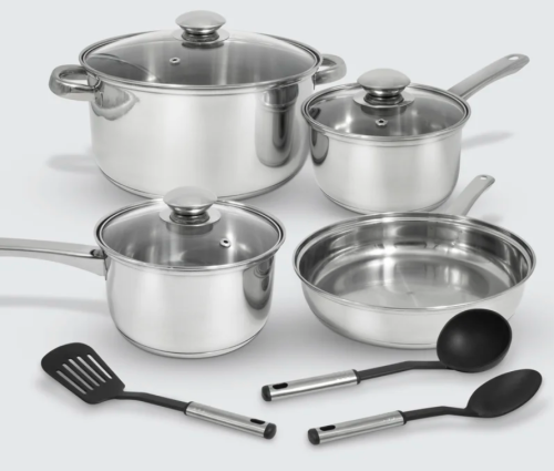 Cook Pro 10 Pieces Stainless Steel Cookware Set