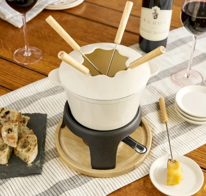 Twine 1.5 qt. Cast Iron Fondue Set - Image 2