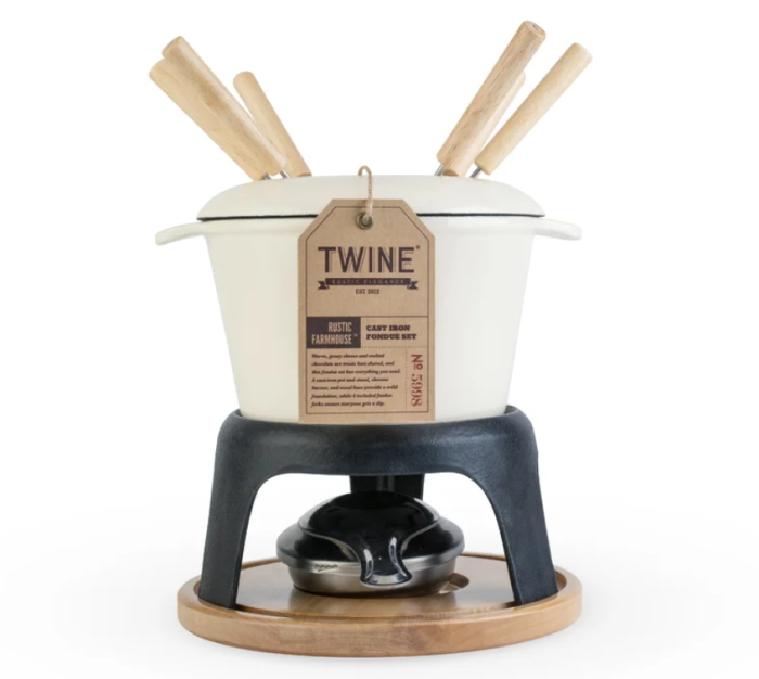 Twine 1.5 qt. Cast Iron Fondue Set - Image 4